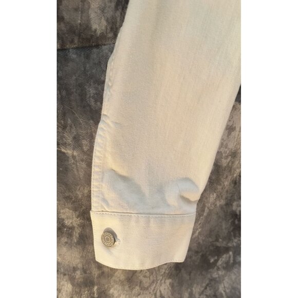 Banana Republic White Denim Jacket Womens S - Picture 5 of 6